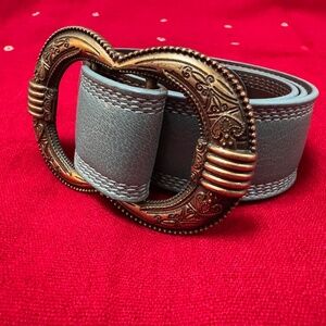 Sezane Gaia Belt Bleu Vintage Lisse - Size 80